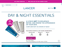 Tablet Screenshot of lancerskincare.com